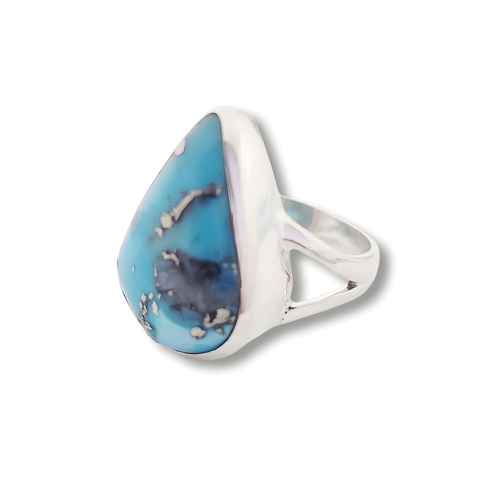 Thumbnail: Persian Turquoise Ring .925 Sterling Silver (TDC) WB