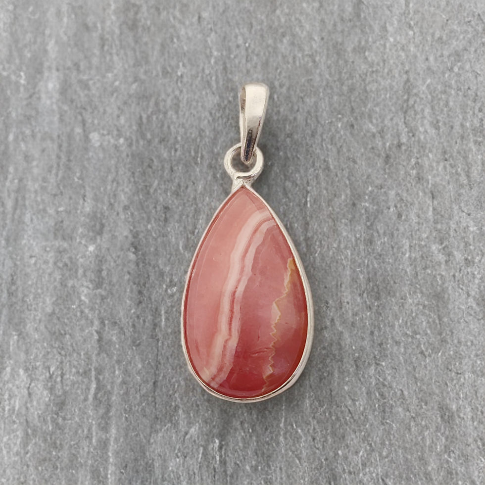 Rhodochrosite Pendant .925 Sterling Silver (TDC9)