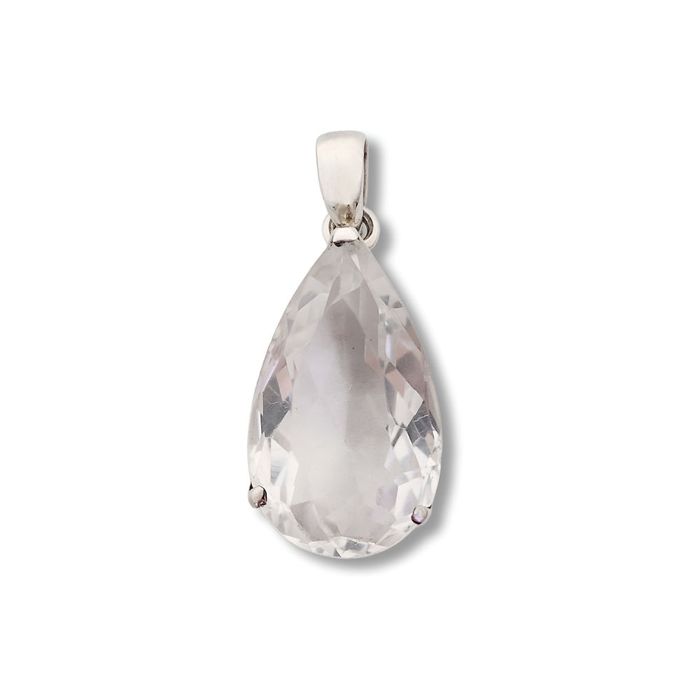 Thumbnail: Crystal Quartz Pendant .925 Sterling Silver (TD) WB