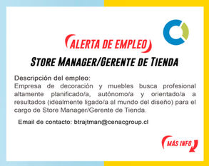 🚩ALERTA DE EMPLEO 🚩 🔴Store Manager/Gerente de Tienda🔴