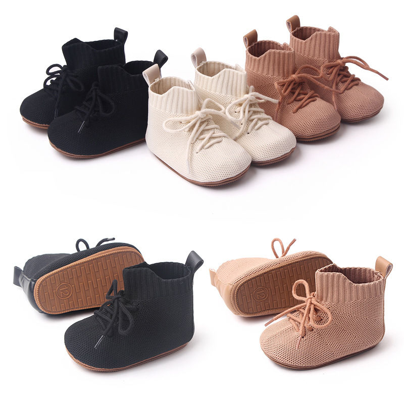 Thumbnail: Breathable High Top Soft Sole Baby Toddler Shoes