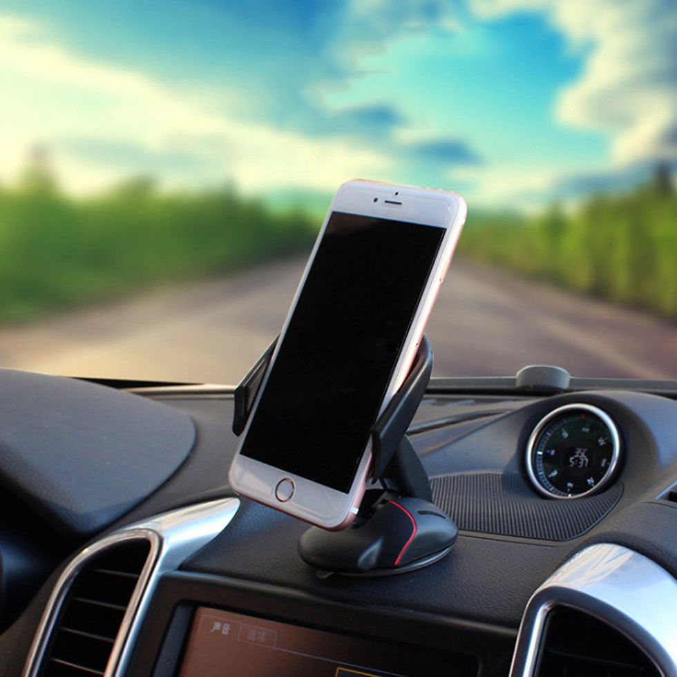 Thumbnail: Creative Car Phone Holder with Suction Cup Design