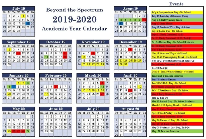 School Calendar Go Beyond