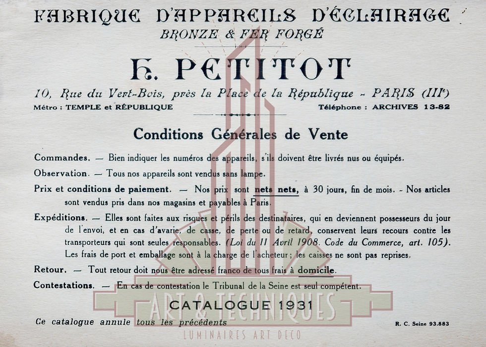 Miniature : Lustre art déco H.Petitot & Muller Frères