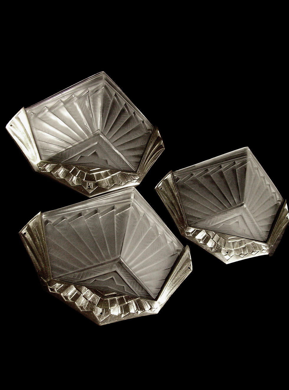 Miniature : trois appliques art déco EJG