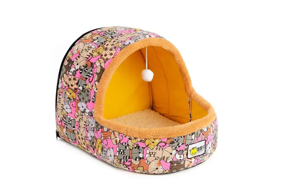 Thumbnail: Autumn Winter Soft Plush Dogs Small Big Cats Nest Home Cute Pattern Shelter