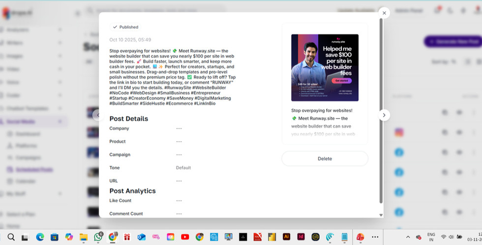 AI Social Media bot is golden!