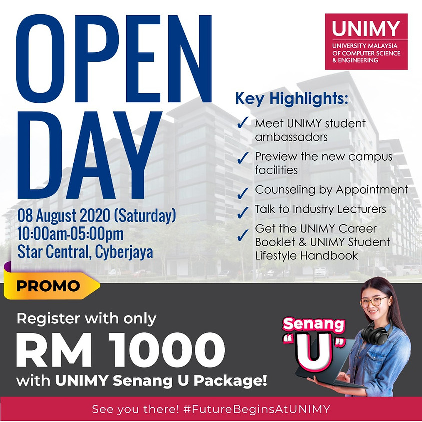 UNIMY Open day 8 August