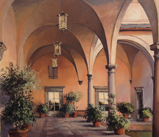 Laubengang, 70 x 80 cm