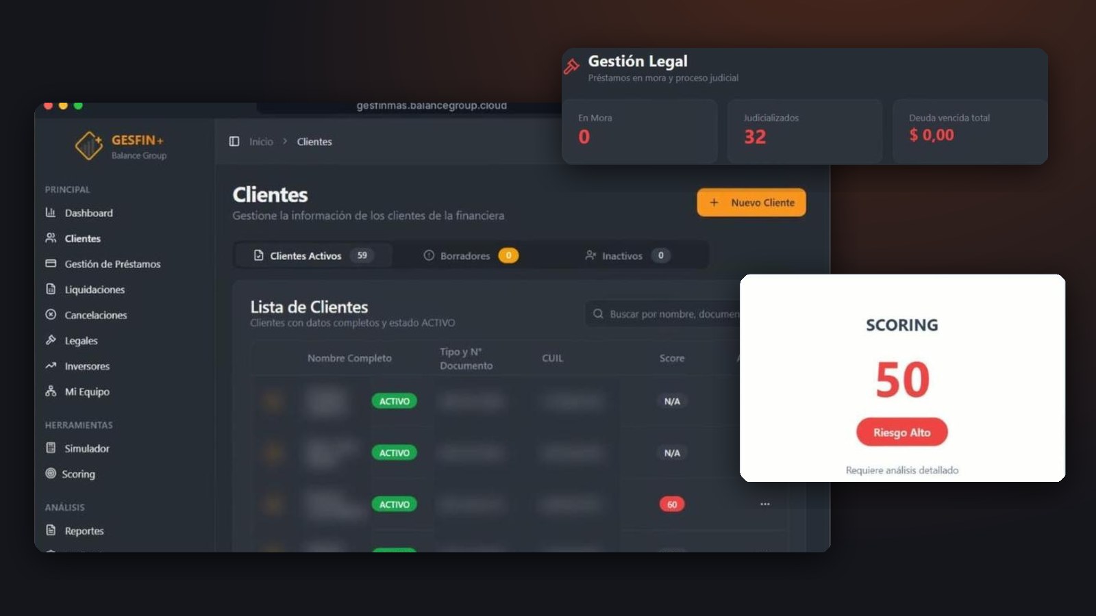 GESFIN+ – captura 1