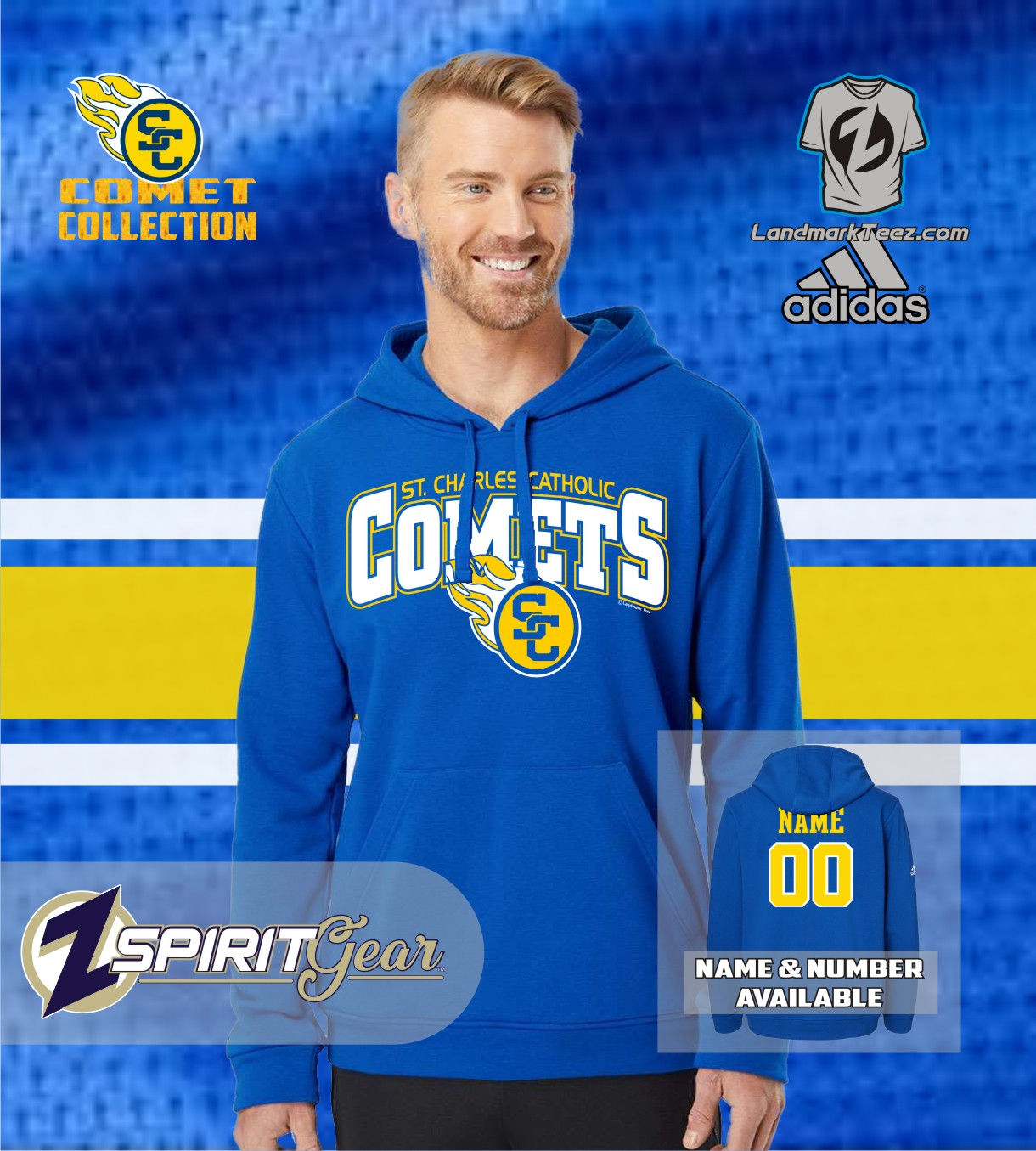 SCC Adidas A432 Fleece Hooded Sweatshirt