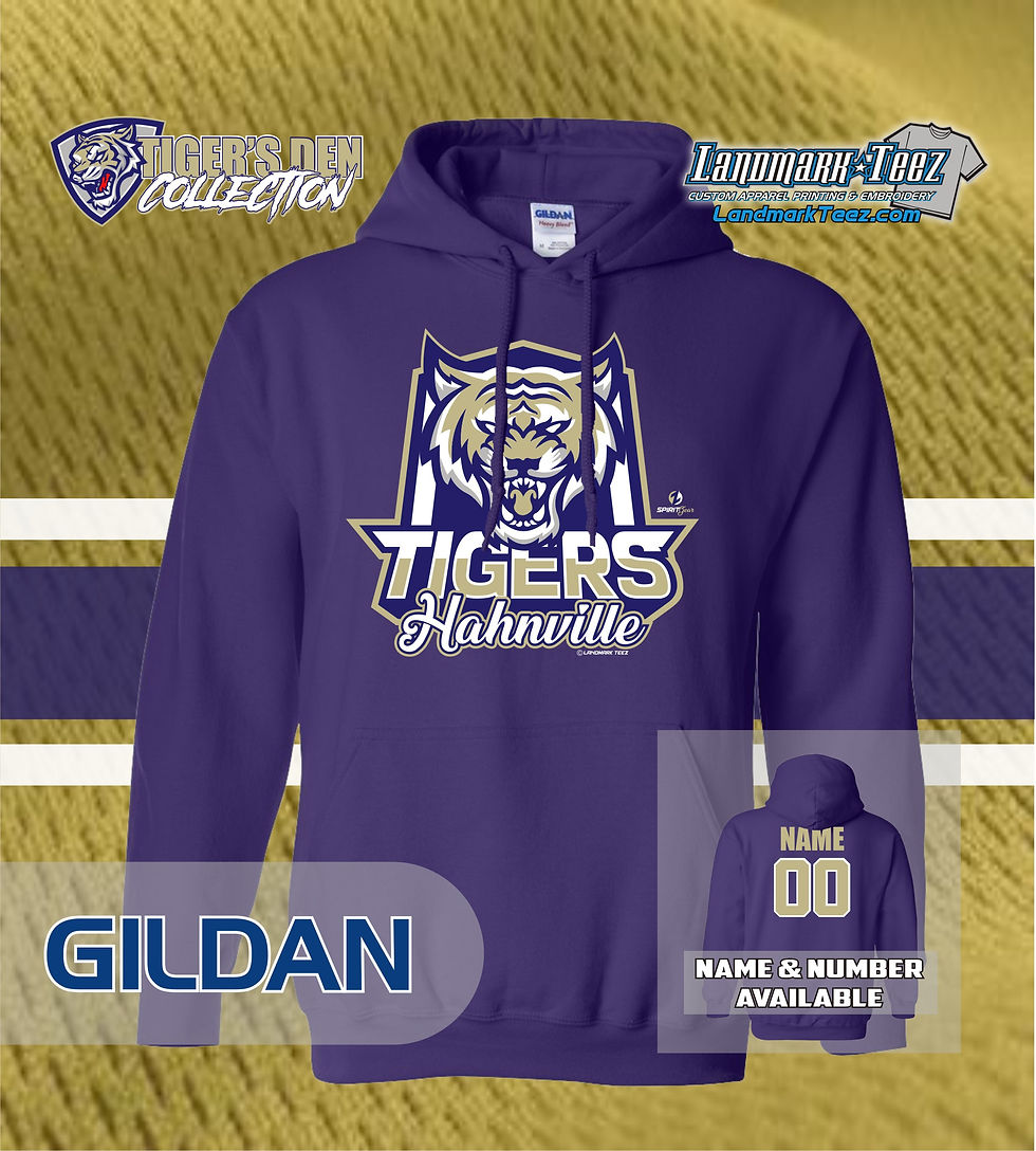 Thumbnail: Hahnville Tigers Gildan Heavy Blend Hooded Sweatshirt