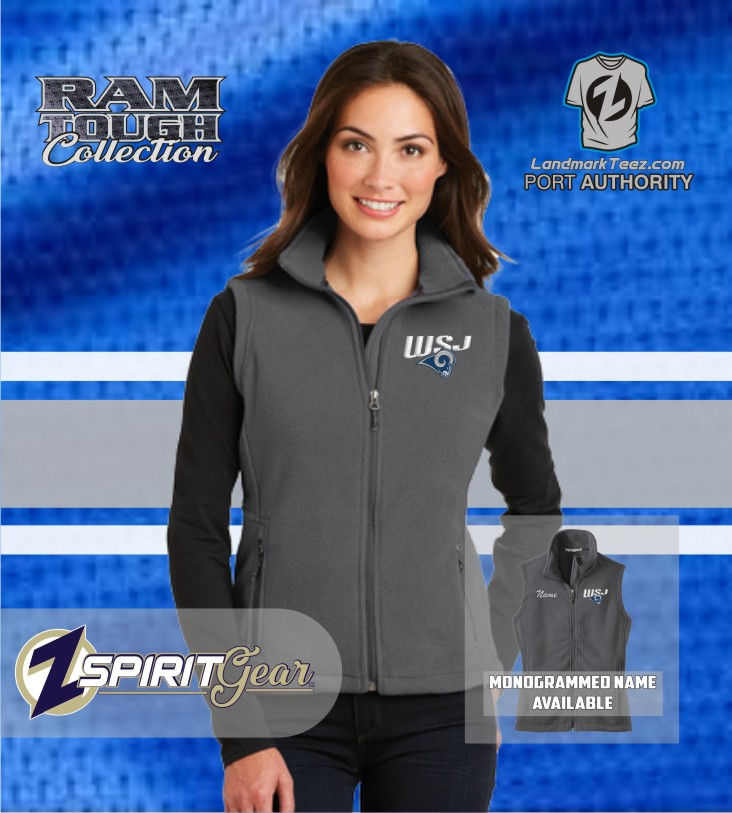 WSJ Iron Grey Ladies Fleece Vest