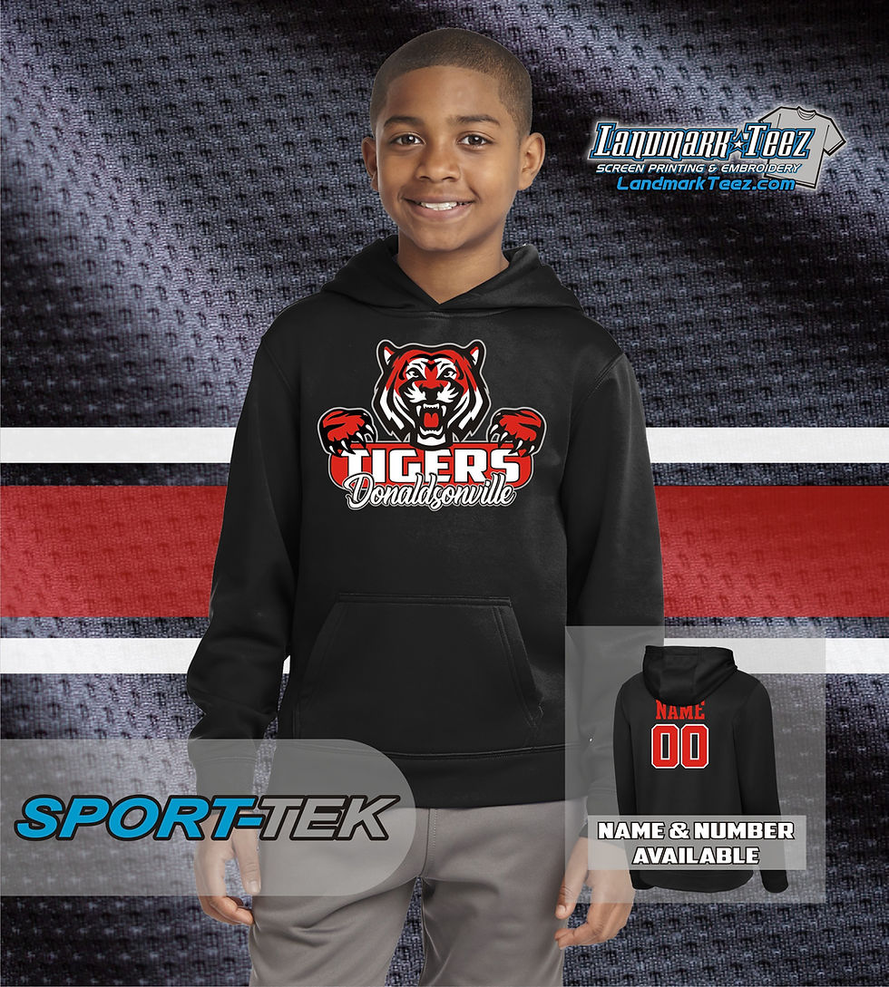 Thumbnail: Donaldsonville Tigers Youth Dry-Fit Hoodie