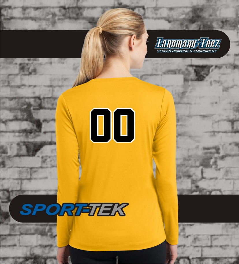 Thumbnail: Warrior Strong Gold Longsleeve Ladies Competitor V-Neck