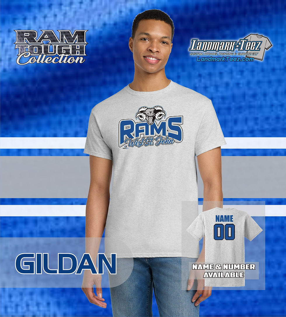 Thumbnail: West St. John Rams Gildan Ultra Cotton T-Shirt