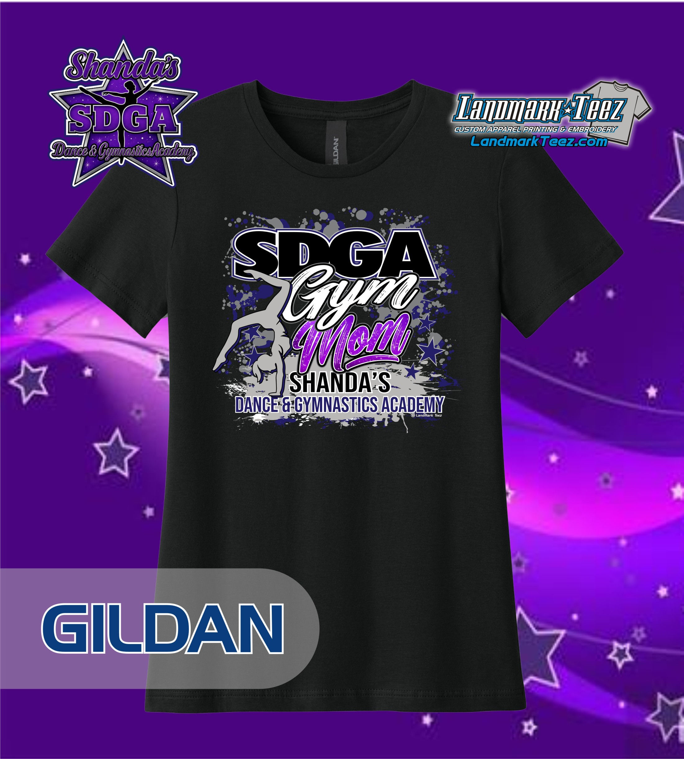 SDGA Gym Mom Gildan Softstyle Ring Spun Ladies Tee
