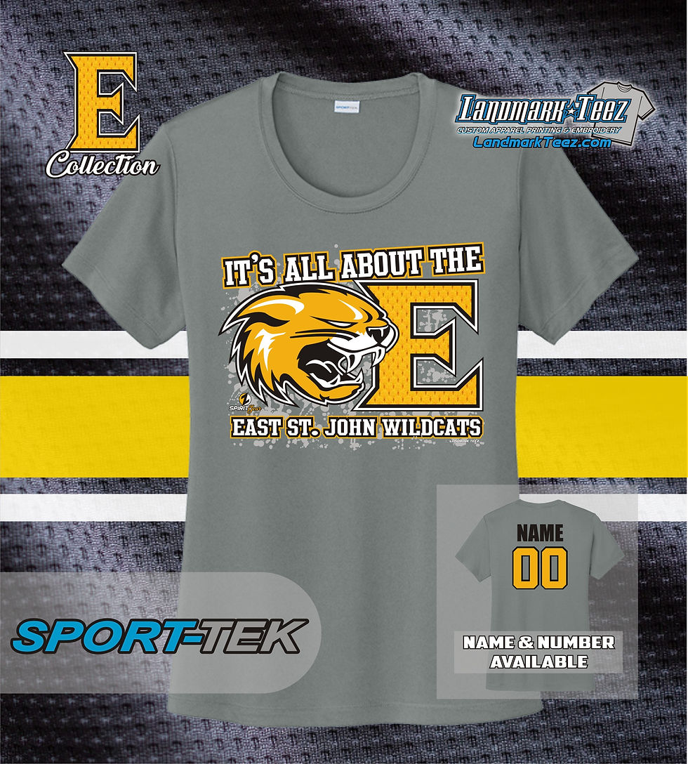 Thumbnail: East St. John Wildcats Sport-Tek Dry-Fit Ladies Competitor Tee