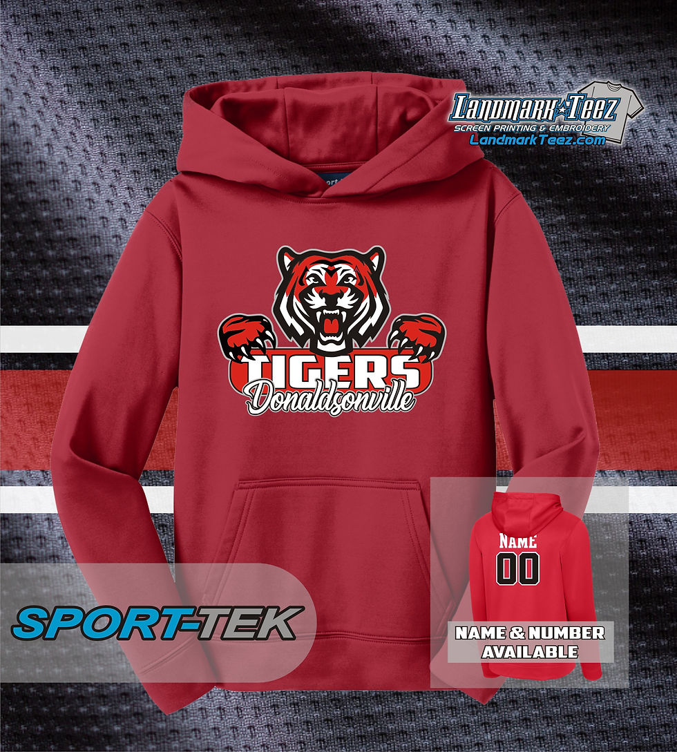 Thumbnail: Donaldsonville Tigers Youth Dry-Fit Hoodie
