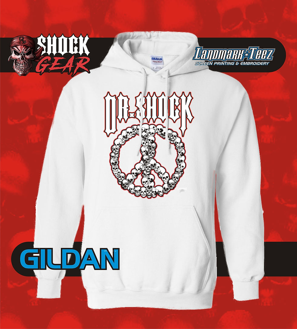 Thumbnail: Dr. Shock "Peace Skulls" Cotton Hoodie