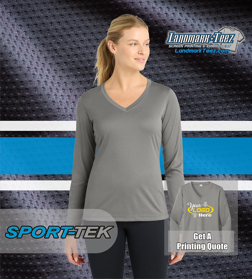 Thumbnail: Sport-Tek - LST353LS Ladies Long Sleeve Competitor V-Neck