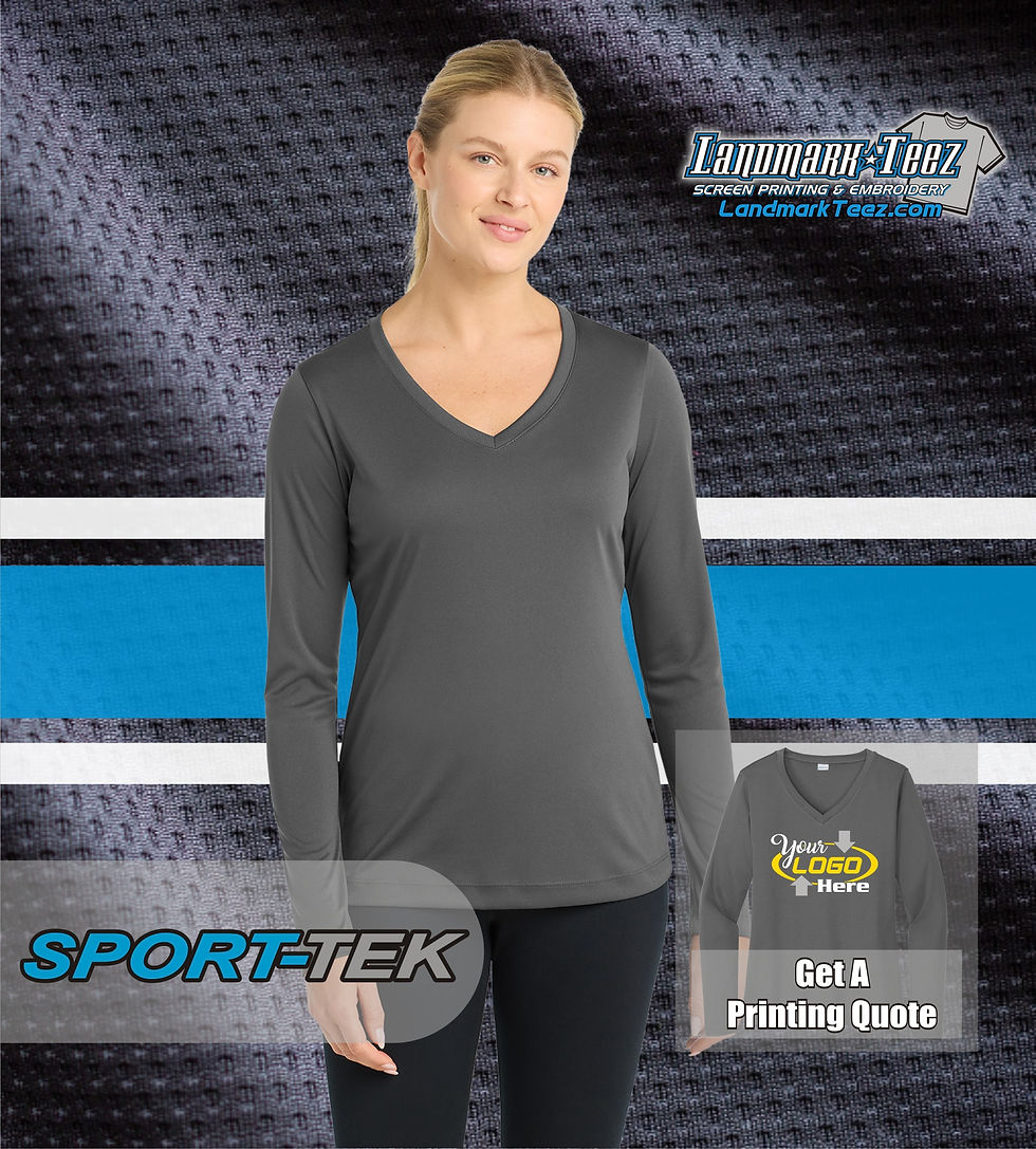 Thumbnail: Sport-Tek - LST353LS Ladies Long Sleeve Competitor V-Neck
