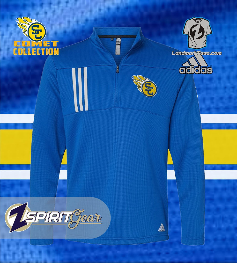 Thumbnail: SCC Adidas A482 3-Stripe 1/4 Zip Pullover