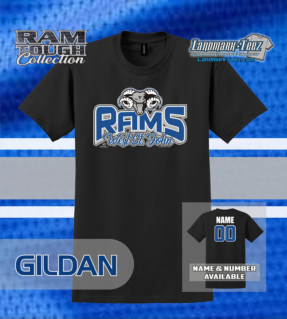 Thumbnail: West St. John Rams Gildan Ultra Cotton T-Shirt