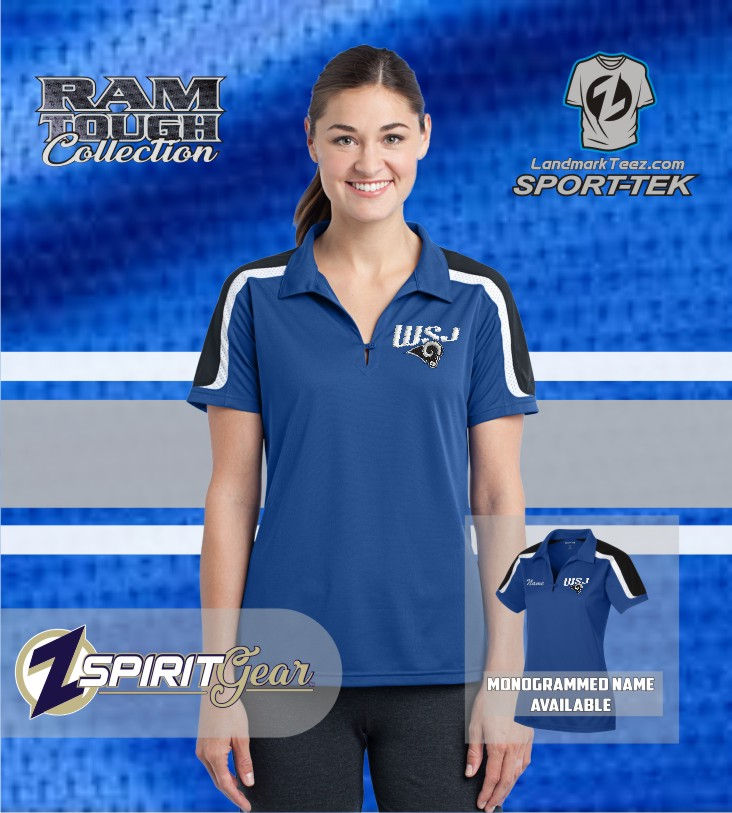 WSJ Ladies Tri-Color Shoulder Sport-Wik Polo