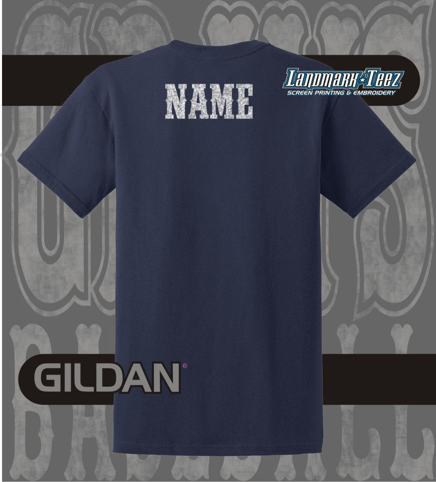 Thumbnail: Gray's Baseball Mom Glitter Navy T-Shirt