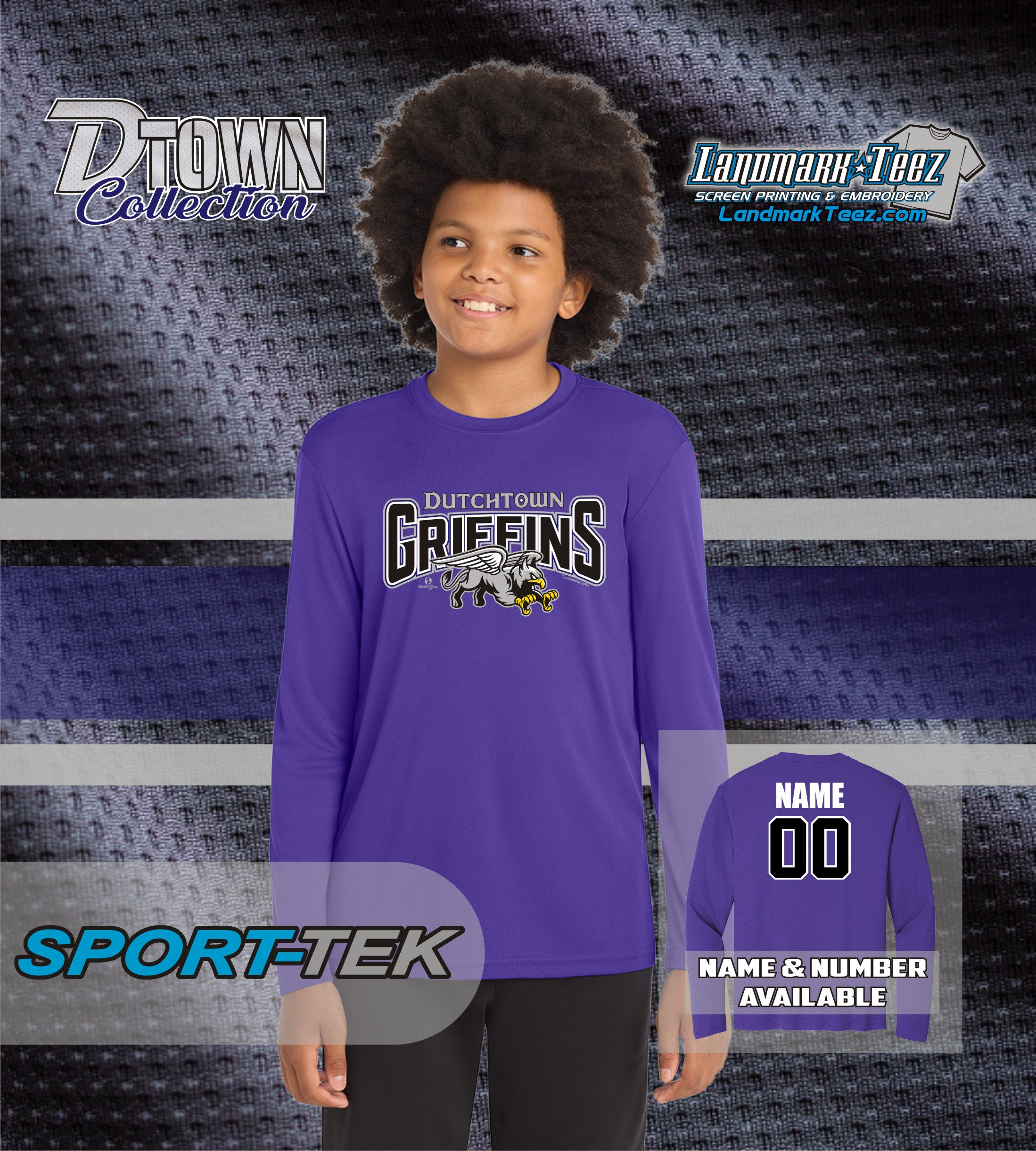 Dutchtown Griffins Youth Sport-Tek Competitor Long Sleeve Tee