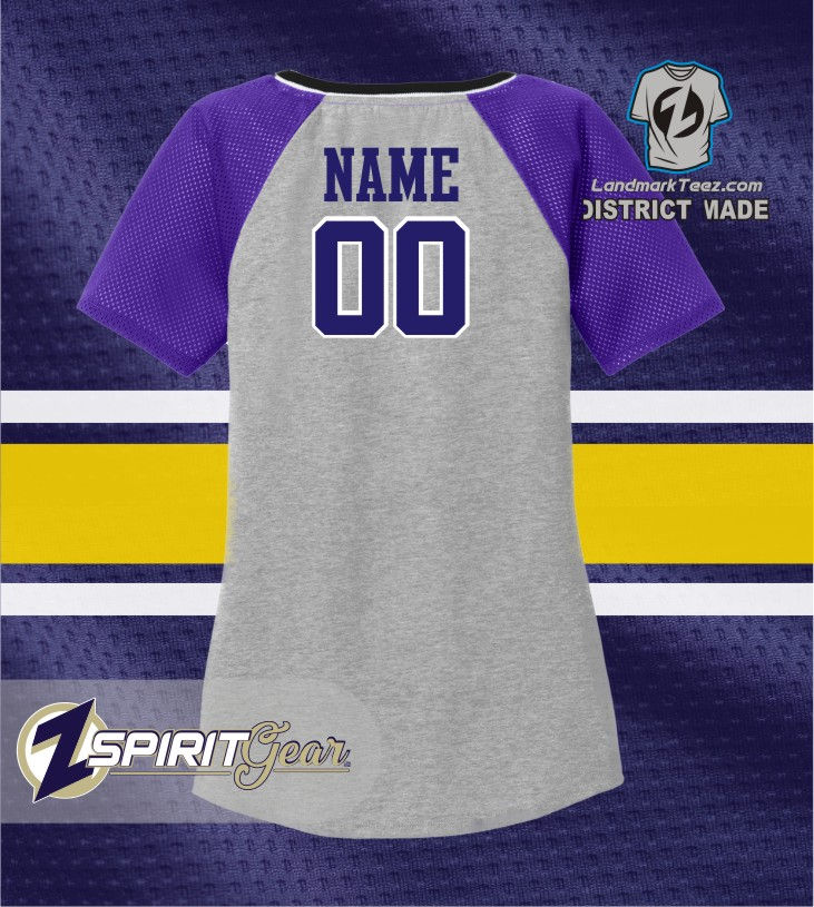 Thumbnail: Lutcher Bulldogs Mesh Sleeve V-Neck