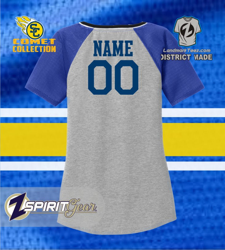 Thumbnail: SCC Comets Ladies Mesh Sleeve V-Neck