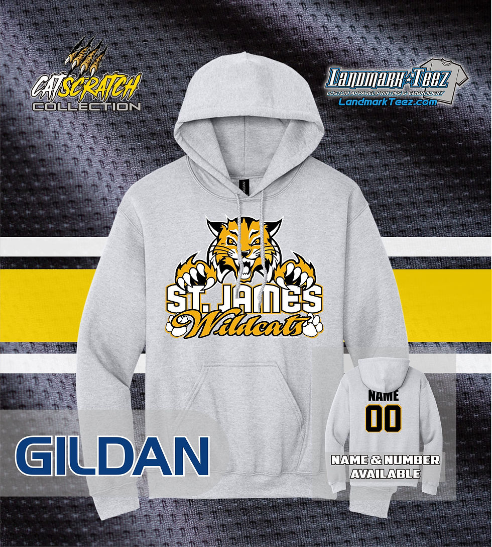 Thumbnail: St. James Wildcats Gildan Heavy Blend Hooded Sweatshirt