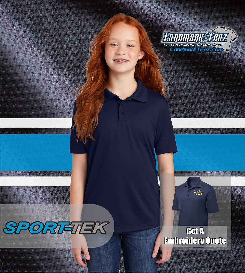 Thumbnail: Sport-Tek - YST640 Racer Mesh Polo