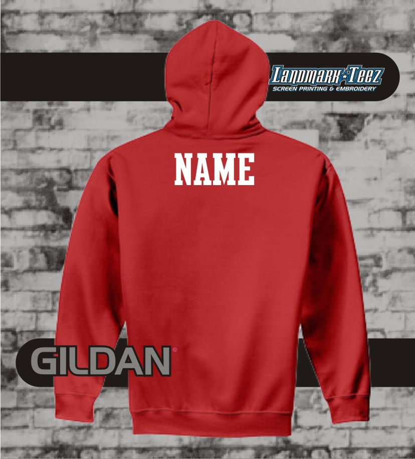 Thumbnail: Warriors Strong Red Hooded Sweatshirt