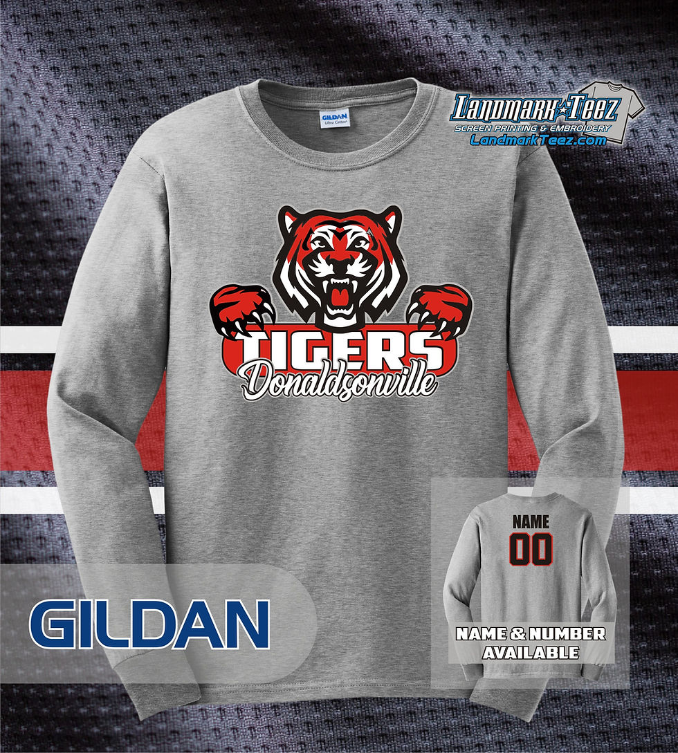 Thumbnail: Donaldsonville Tigers Gildan Ultra Cotton Long Sleeve T-Shirt