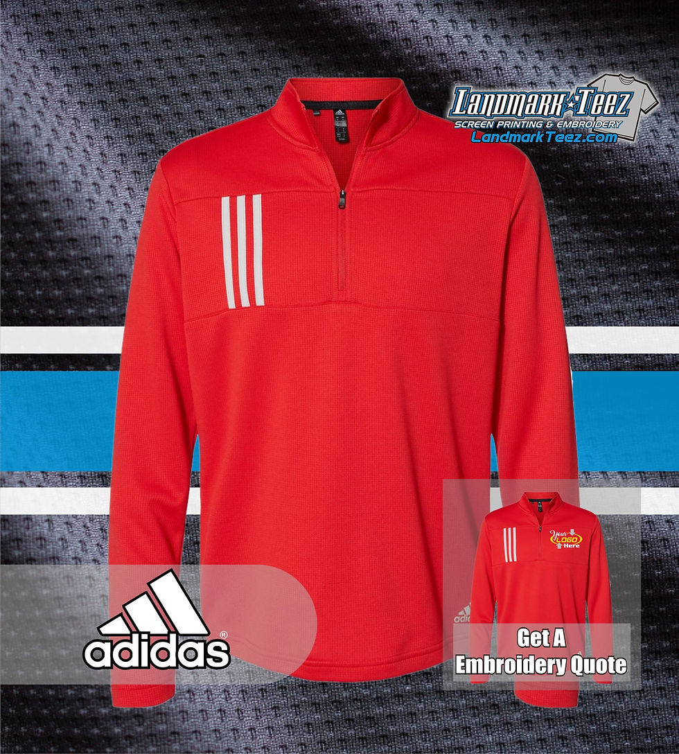 Thumbnail: Adidas - A482 3-Stripe 1/4 Zip Pullover