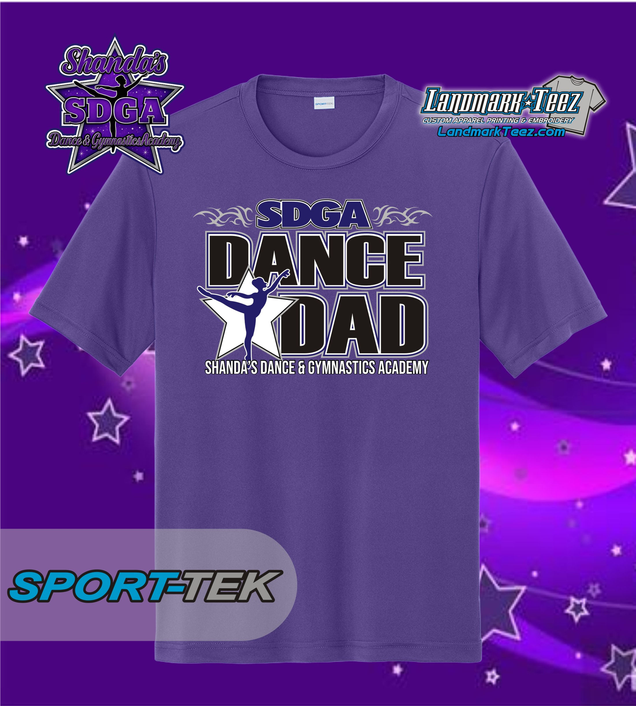 SDGA Dance Dad Sport-Tek Dry-Fit Competitor Tee