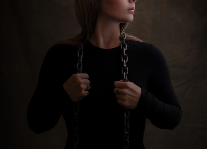 Professional photography studio portrait in Derbyshire