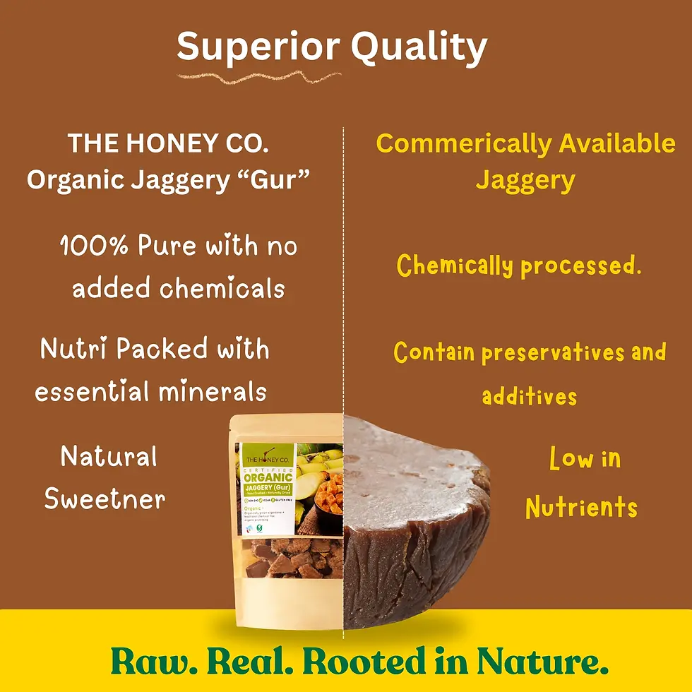 Thumbnail: THE HONEY CO. Organic Dry Fruit Jaggery (Gur) – 400g