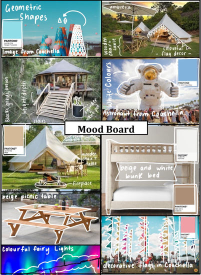 Coachella Moodboard for Overnight Glamping