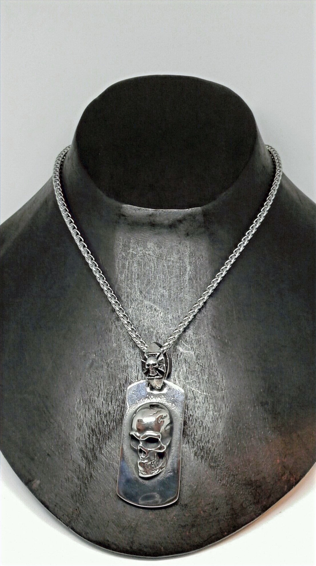 Collier Unisexe PLAQUE ARMY TÊTE DE MORT