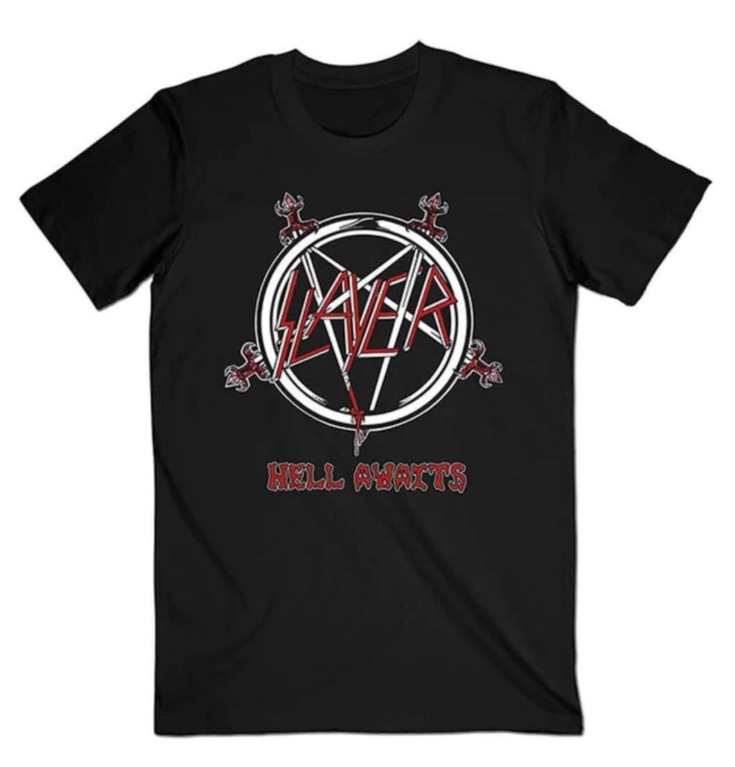 T-Shirt Officiel Unisexe SLAYER -  Hell Awaits Tour ( Recto / Verso )