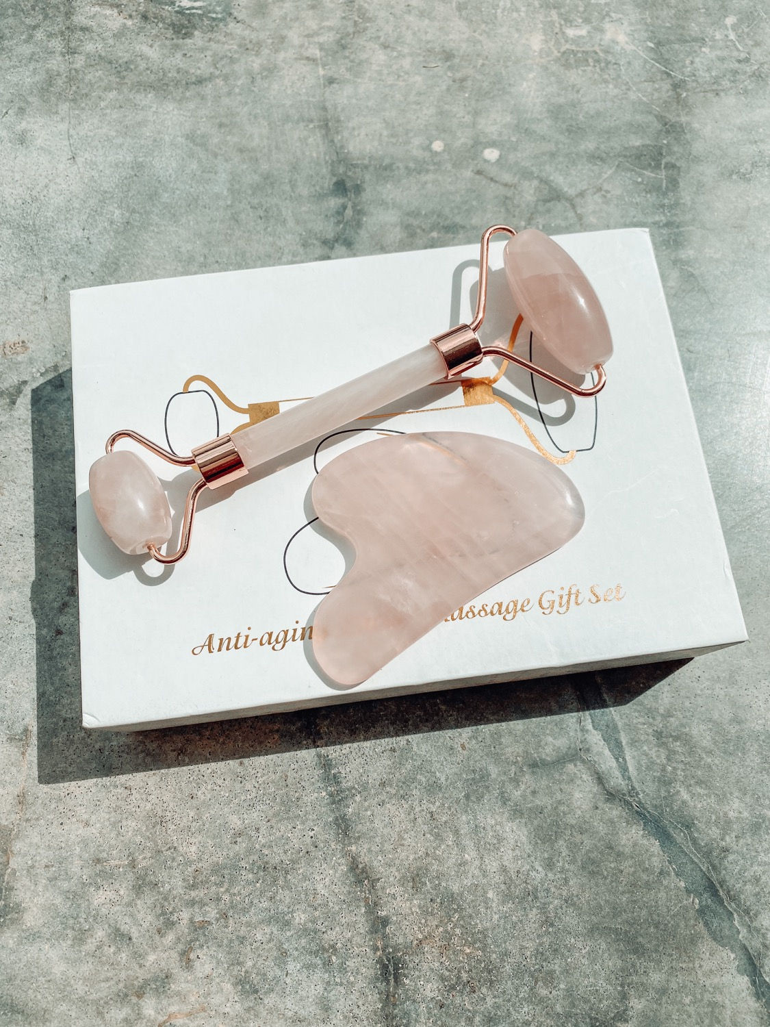 Jade set Guasha Roller