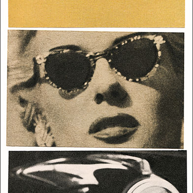 Analog Collage 12, 11 X 22 inches, vintage imagery sourced from popular culture magazines, 2026 Jim Ward Morris