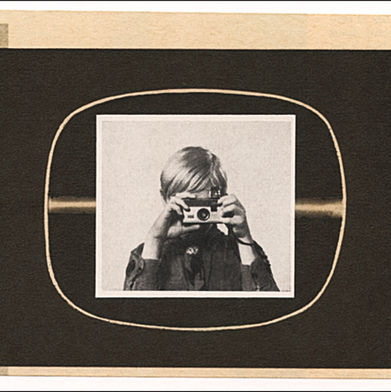Analog Collage 14, 11 X 9 inches, vintage imagery sourced from popular culture magazines, 2026 Jim Ward Morris