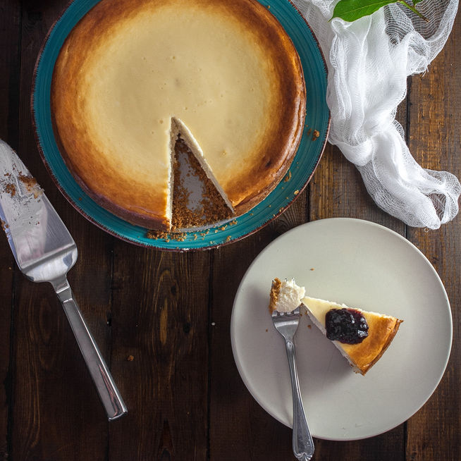 LIFE TASTES BETER WITH A SLICE OF CHEESECAKE