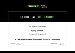 certification-MXA920-Ceiling-Array-Microphone-Technical-Enablement