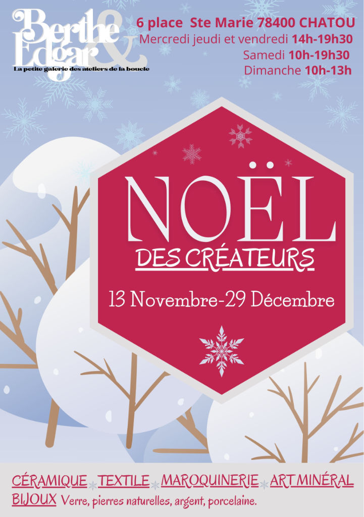 Recto du flyer du Noël des créateurs